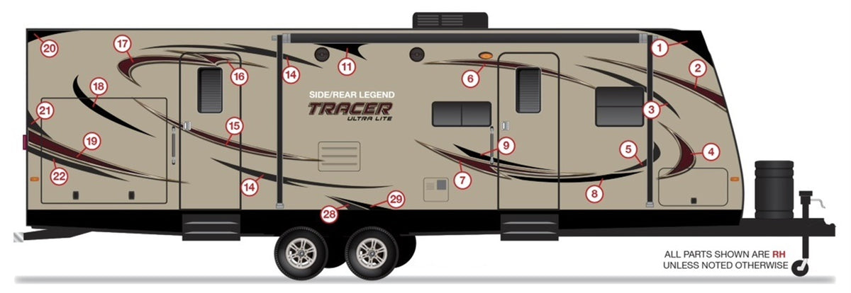 2015 Prime Time Tracer Replacement Decal Kit