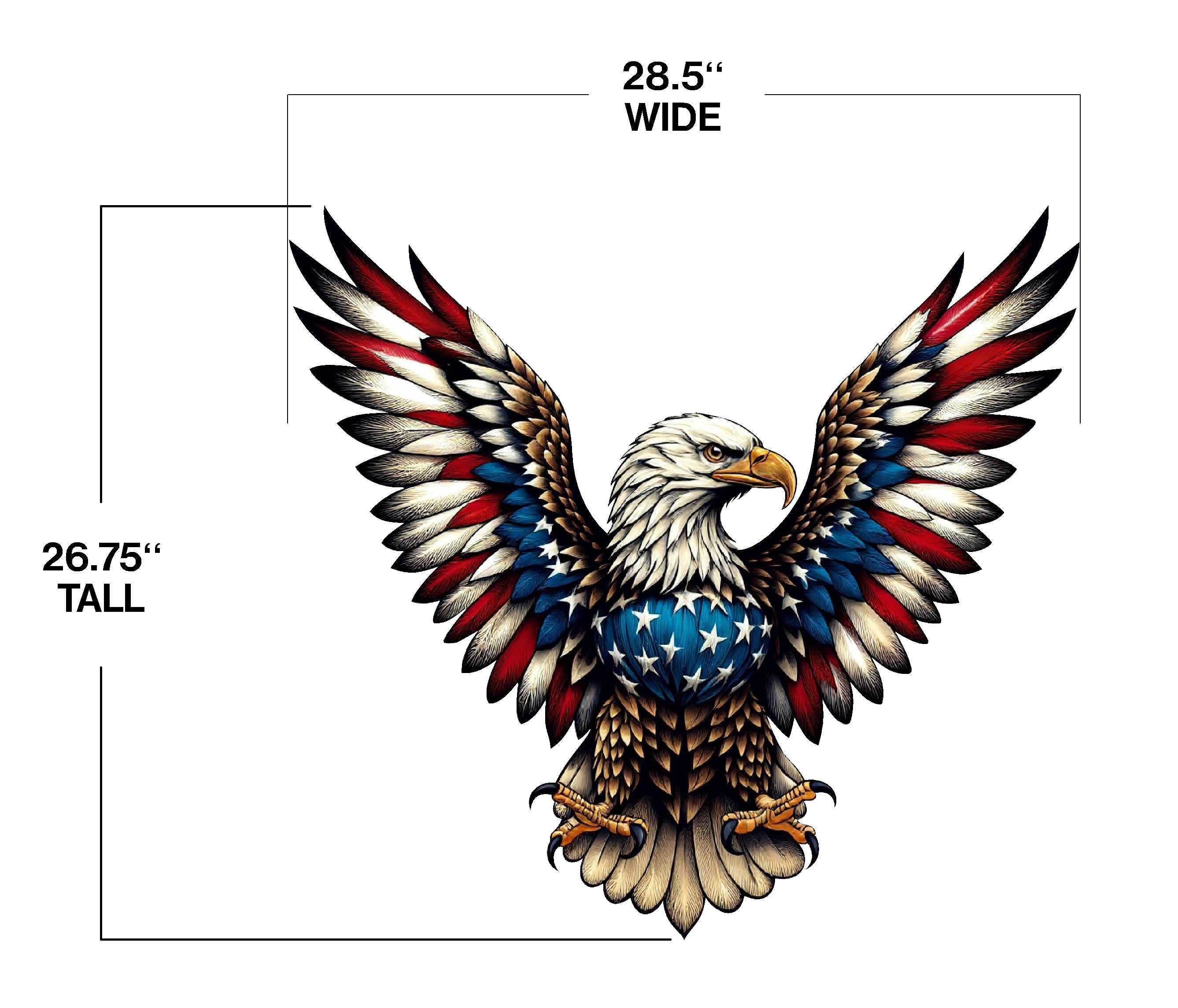 Universal Bald Eagle American Decal